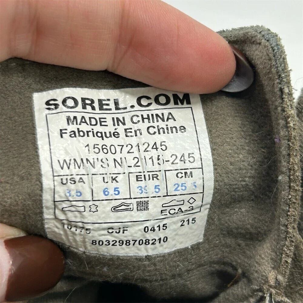 Sorel Toronto Lace Wedge Waterproof Light Brown Ankle Boots Womens US 8.5